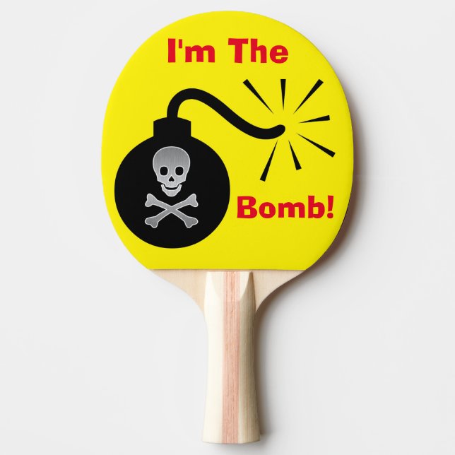 I'm The Bomb Skull Ping Pong Paddle (Front)