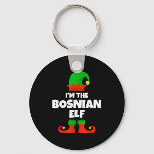 I'm The Bosnian Elf Family Pajama Christmas Funny Key Ring