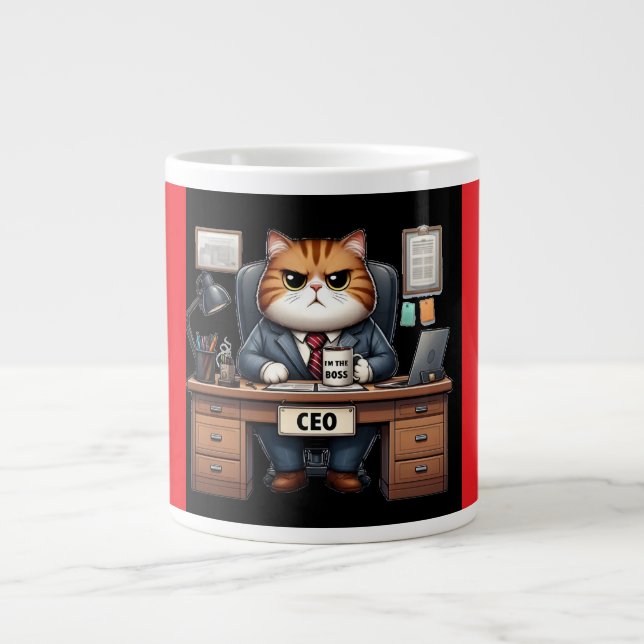 I'm The Boss - Funny Office Cat Mug (Front)