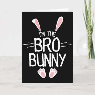 I'm The Brother Bunny Shirt Boys Cute Matching Fam Card