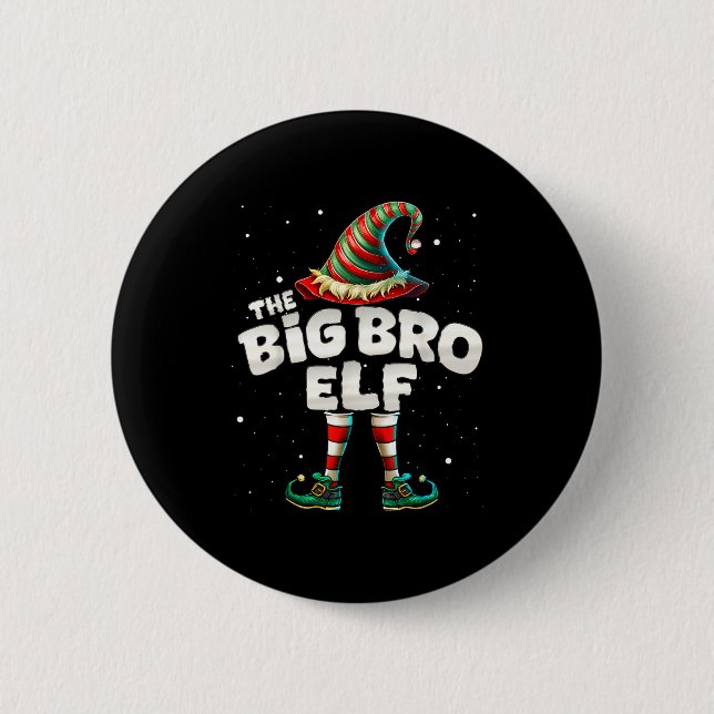 I'm The Brother Elf Family Matching Group Christma 6 Cm Round Badge (Front)