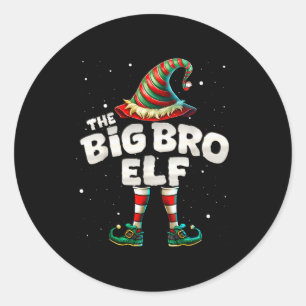 I'm The Brother Elf Family Matching Group Christma Classic Round Sticker
