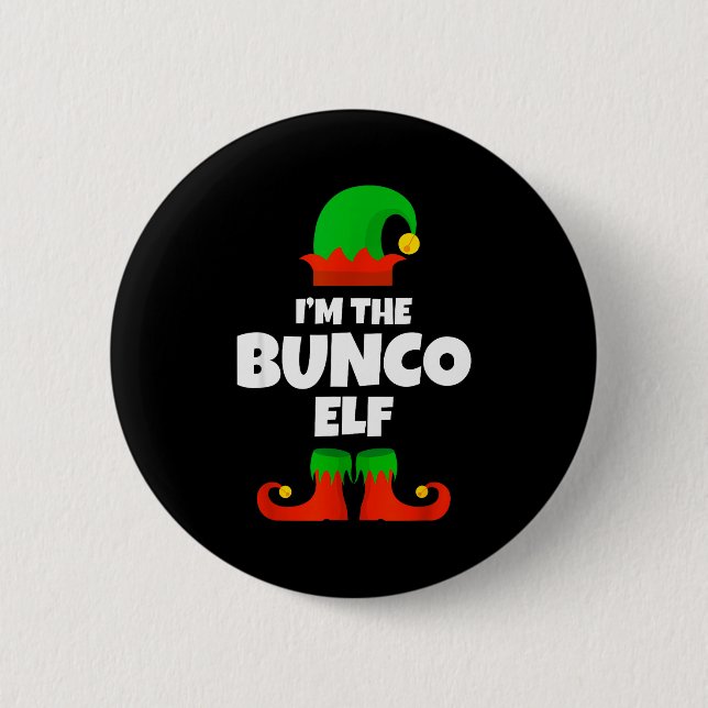 I'm The Bunco Elf Family Pajama Christmas Funny Bu 6 Cm Round Badge (Front)