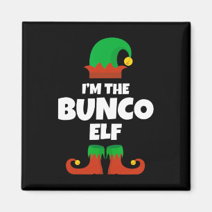 I'm The Bunco Elf Family Pajama Christmas Funny Bu Magnet
