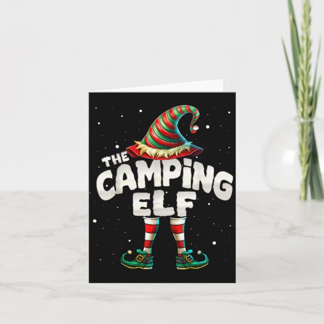 I'm The Camng Elf Family Matching Group Christmas  Card (Front)