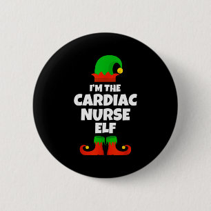 I'm The Cardiac Nurse Elf Family Pajama Christmas 6 Cm Round Badge