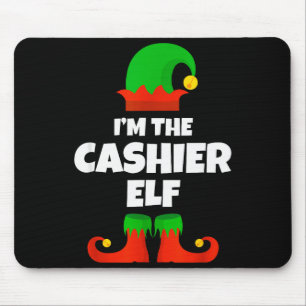 I'm The Cashier Elf Family Pajama Christmas Funny  Mouse Pad