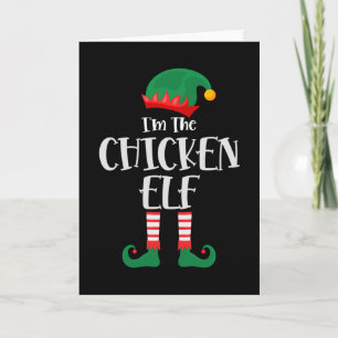Im The Chicken Elf Matching Christmas Card