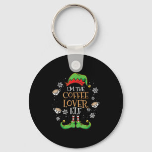 Im The Coffee Lover Elf Christmas Key Ring