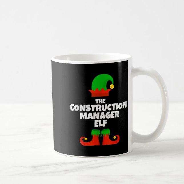 I'm The Construction Manager Elf Family Pajama Chr Coffee Mug (Right)