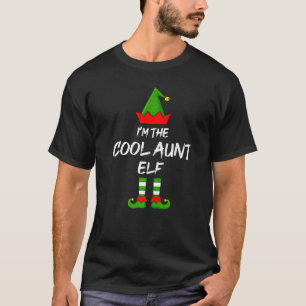 I'm The Cool Aunt Elf Matching Family Elf Christma T-Shirt