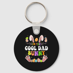Im The Cool Dad Bunny Matching Family Easter Party Key Ring