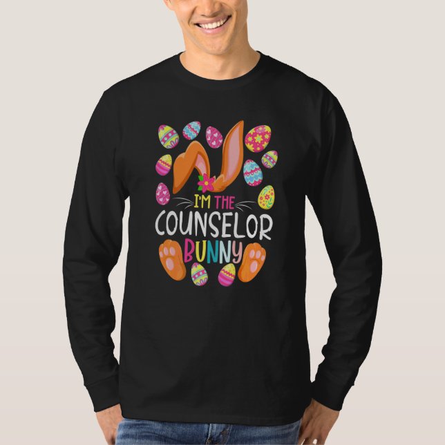 I'm The Couselor Bunny Cute Eggs Rabit Easter Part T-Shirt (Front)
