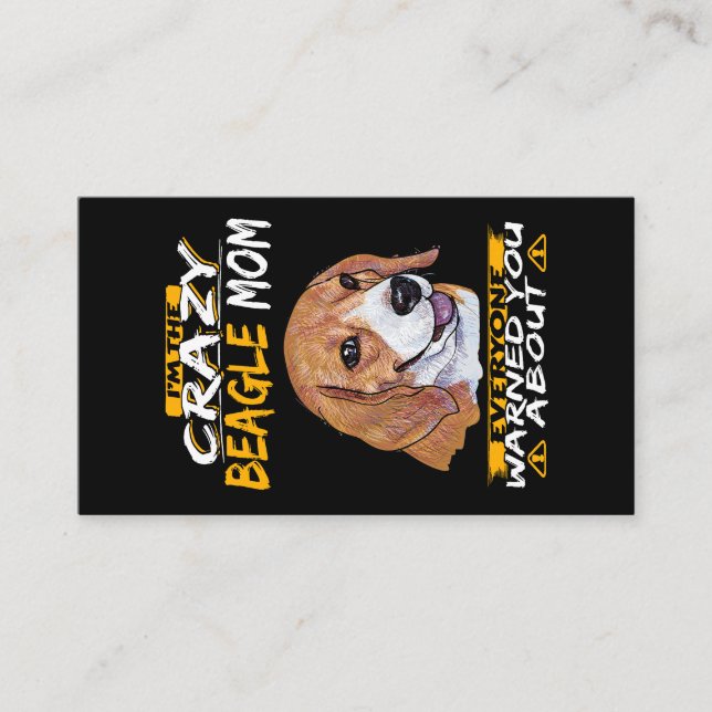 I'm The Crazy Beagle Mum Enclosure Card (Front)