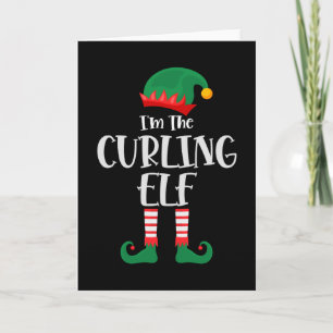 Im The Curling Elf Matching Christmas Card
