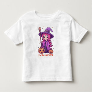 I'm the Cute Witch Pink Girly Halloween Toddler T-Shirt