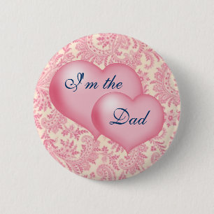 "I'm the Dad" Pink 6 Cm Round Badge