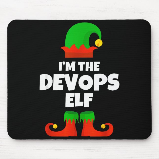 I'm The Devops Elf Family Pajama Christmas Enginee Mouse Pad (Front)
