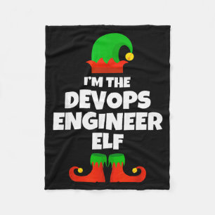 I'm The Devops Engineer Elf Family Pajama Christma Fleece Blanket