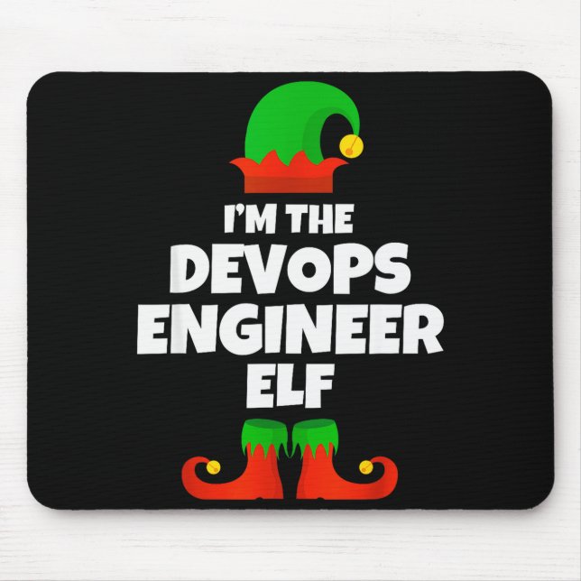 I'm The Devops Engineer Elf Family Pajama Christma Mouse Pad (Front)