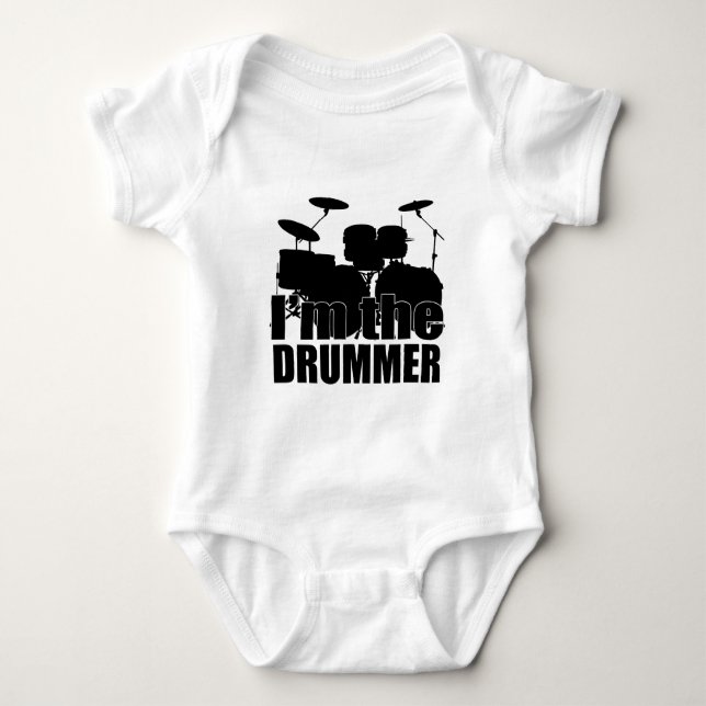 I'm the Drummer Baby Bodysuit (Front)