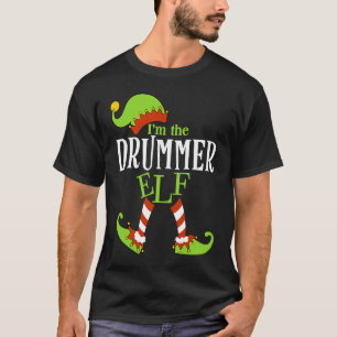 I'm The DRUMMER Elf Family Group Matching PJ Chris T-Shirt