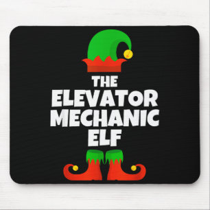 I'm The Elevator Mechanic Elf Family Pajama Christ Mouse Pad