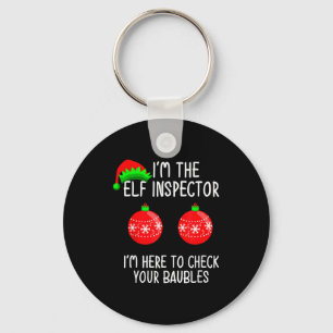 I'm The Elf Inspector Funny Baubles Christmas Elf Key Ring