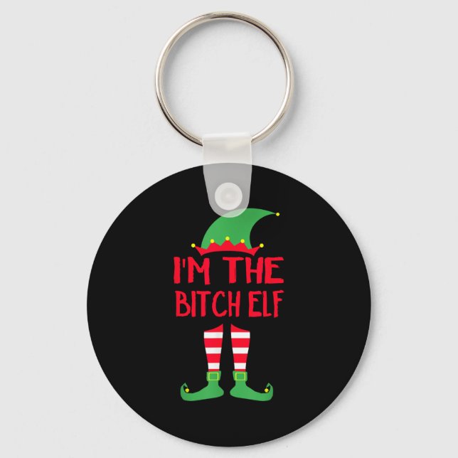 I'm The Elf Pyjamas Matching Family Christmas  Key Ring (Front)