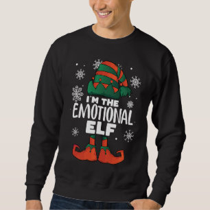 I'm The Emotional Elf Christmas  Elves Family  Emo Sweatshirt