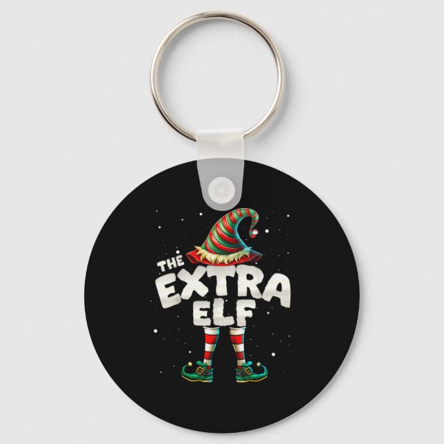 I'm The Extra Elf Family Matching Group Christmas  Key Ring (Front)