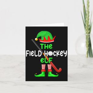 I'm The Field Hockey Elf Christmas Family Matching Card
