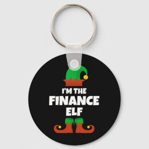 I'm The Finance Elf Family Pajama Christmas Funny  Key Ring