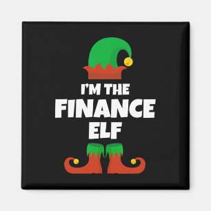 I'm The Finance Elf Family Pajama Christmas Funny  Magnet