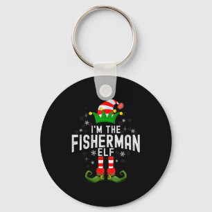 I'm The Fisherman Elf Christmas Family Pjs Costume Key Ring