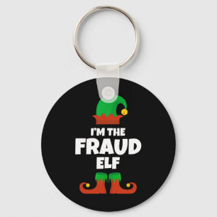 I'm The Fraud Elf Family Pajama Christmas Funny  Key Ring