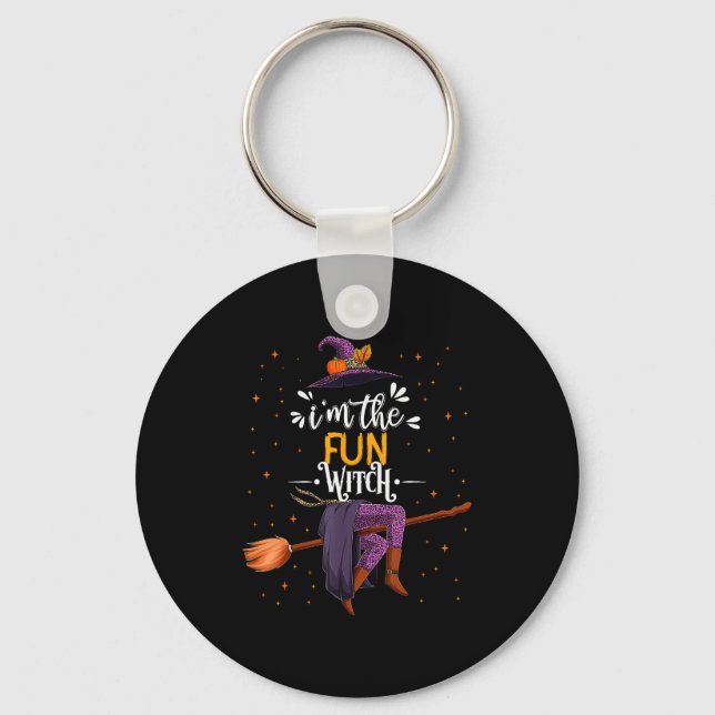 Im The Fun Witch Halloween Matching Group Costume  Key Ring (Front)