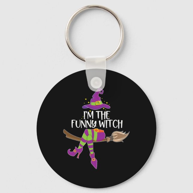 Im The Funny Witch Halloween Matching Group Costum Key Ring (Front)