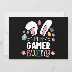 I'm The Gamer Bunny Gaming Easter Matching Invitation