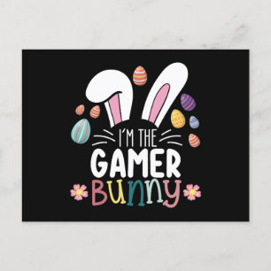 I'm The Gamer Bunny Gaming Easter Matching Postcard