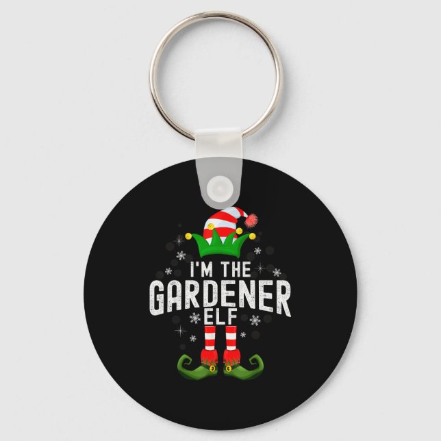 I'm The Gardener Elf Christmas Family Pjs Costume  Key Ring (Front)