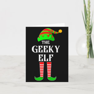 I'm The Geeky Elf Family Matching Costume Christma Card
