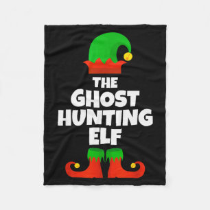 I'm The Ghost Hunting Elf Family Pajama Christmas  Fleece Blanket