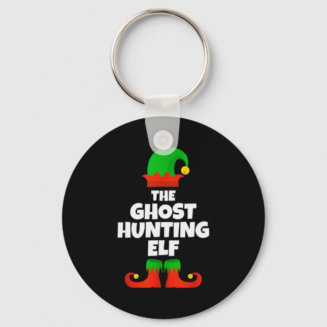 I'm The Ghost Hunting Elf Family Pajama Christmas  Key Ring (Front)