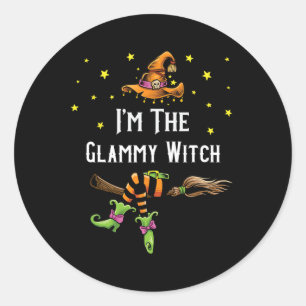 Im The Glammy Witch Halloween Matching Group Costu Classic Round Sticker