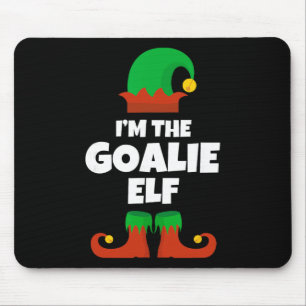 I'm The Goalie Elf Family Pajama Christmas Hockey Mouse Pad
