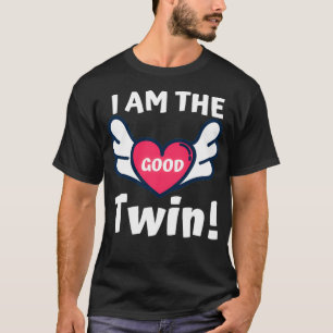 I'm The Good Twin Funny Halloween Sibling Matching T-Shirt