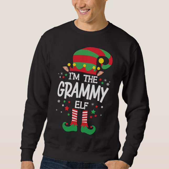 I'm the Grammy Elf Family Group Matching Christmas Sweatshirt (Front)