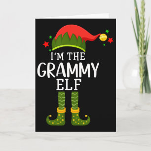 I'm The Grammy Elf Funny Group Matching Christmas Card