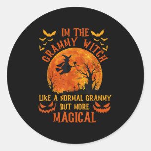 I'm The Grammy Witch Like A Normal Grandma Hallowe Classic Round Sticker